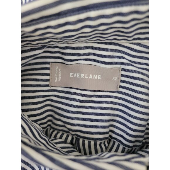 Everlane Short Sleeve Blue White Striped Button Down Casual Shirt Men's Sz S - Picture 4 of 6